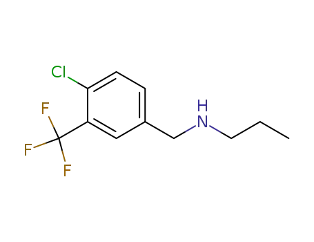 Molecular Structure of 90390-44-6 (N-[4-chloro-3-(trifluoromethyl)benzyl]propan-1-amine)