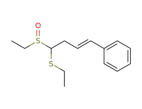 Molecular Structure of 76242-11-0 ([4-(ethylsulfanyl)-4-(ethylsulfinyl)but-1-en-1-yl]benzene)