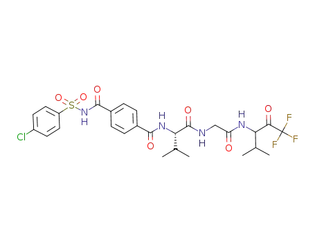 Glycinamide,
N-[4-[[[(4-chlorophenyl)sulfonyl]amino]carbonyl]benzoyl]-L-valyl-N-[3,3,3-
trifluoro-1-(1-methylethyl)-2-oxopropyl]-, (S)-