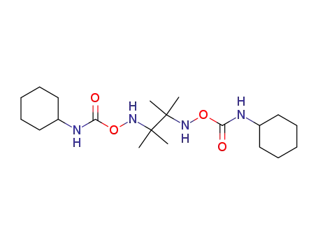 Molecular Structure of 73433-44-0 (N,N'-(1,1,2,2-Tetramethylethylen)-bis(O-cyclohexylcarbamoylhydroxylamin))