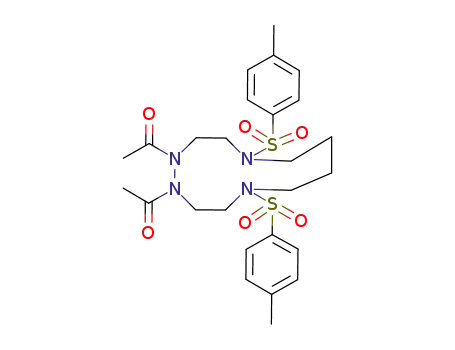 Molecular Structure of 123560-01-0 (1,2,5,10-Tetraazacyclododecane,
1,2-diacetyl-5,10-bis[(4-methylphenyl)sulfonyl]-)