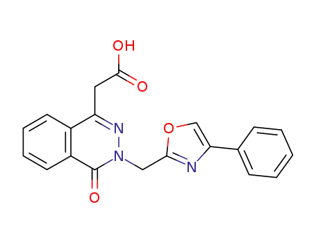 Molecular Structure of 110703-74-7 ([4-Oxo-3-(4-phenyl-oxazol-2-ylmethyl)-3,4-dihydro-phthalazin-1-yl]-acetic acid)