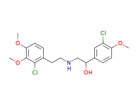 Molecular Structure of 80751-54-8 (2-[2-(2-Chloro-3,4-dimethoxy-phenyl)-ethylamino]-1-(3-chloro-4-methoxy-phenyl)-ethanol)