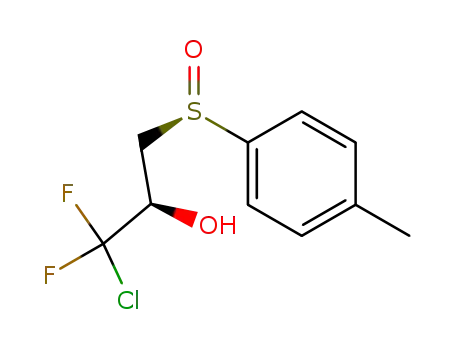 Molecular Structure of 121898-09-7 (2-Propanol, 1-chloro-1,1-difluoro-3-[(R)-(4-methylphenyl)sulfinyl]-, (2R)-)