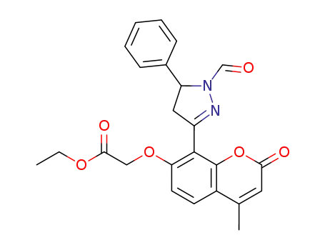[8-(1-Formyl-5-phenyl-4,5-dihydro-1H-pyrazol-3-yl)-4-methyl-2-oxo-2H-chromen-7-yloxy]-acetic acid ethyl ester
