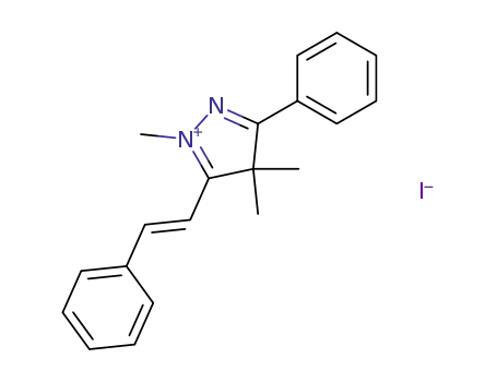 4H-Pyrazolium, 1,4,4-trimethyl-3-phenyl-5-(2-phenylethenyl)-, iodide