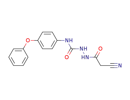 Molecular Structure of 119769-15-2 (α-cyanoacetic acid 2-(4-phenoxyphenylaminocarbonyl) hydrazide)