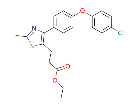 5-Thiazolepropanoic acid, 4-[4-(4-chlorophenoxy)phenyl]-2-methyl-,
ethyl ester