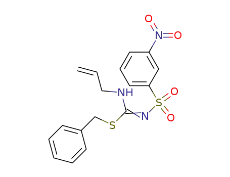 Molecular Structure of 144573-91-1 (Carbamimidothioic acid, N-[(3-nitrophenyl)sulfonyl]-N'-2-propenyl-,phenylmethyl ester)