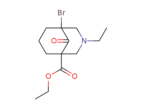 ethyl 5-bromo-3-ethxl-9-oxo-3-azabicyclo<3.3.1>nonanecarboxylate