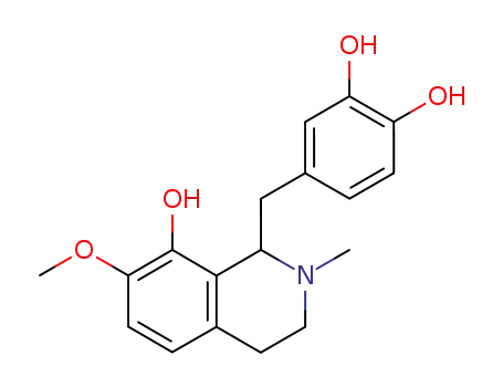 1,2,3,4-tetrahydro-1-(3',4'-dihydroxybenzyl)-7-methoxy-N-methylisoquinolin-8-ol