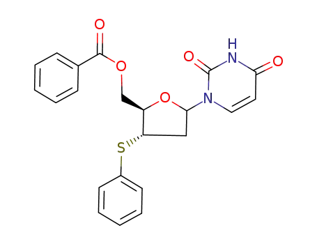 1-(5-O-benzoyl-2,3-dideoxy-3-phenylthio-D-erythro-pentofuranosyl)uracil