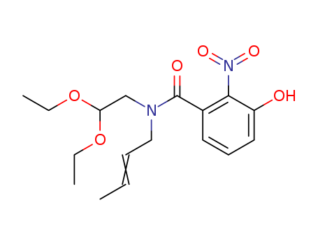 Benzamide,N-2-buten-1-yl-N-(2,2-diethoxyethyl)-3-hydroxy-2-nitro- cas  94295-89-3