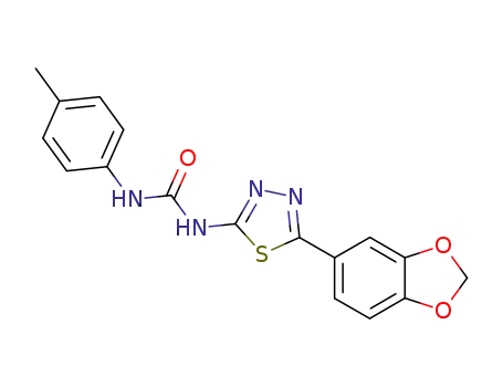 1-(5-Benzo[1,3]dioxol-5-yl-[1,3,4]thiadiazol-2-yl)-3-p-tolyl-urea