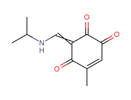 Molecular Structure of 75371-97-0 (5-Cyclohexene-1,2,4-trione,5-methyl-3-[[(1-methylethyl)amino]methylene]-(9CI))