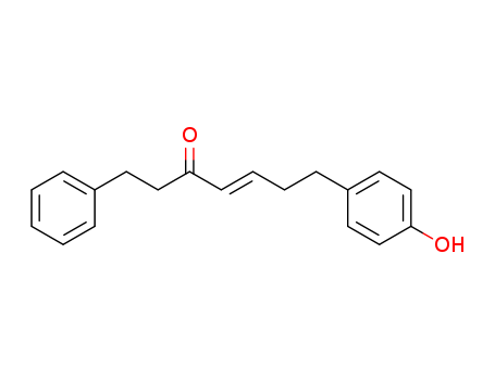 Molecular Structure of 100667-52-5 (4-Hepten-3-one, 7-(4-hydroxyphenyl)-1-phenyl-, (E)-)