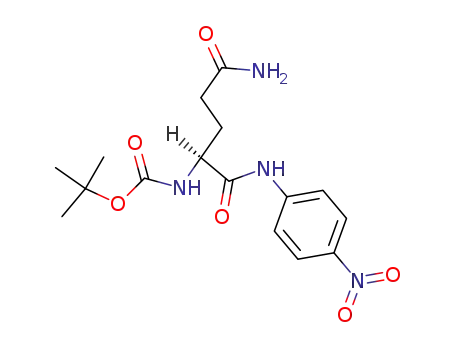 Molecular Structure of 130832-33-6 (Nα-tert-butyloxycarbonyl-L-glutaminyl-p-nitroanilide)