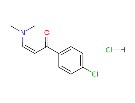 Molecular Structure of 102266-13-7 ((Z)-1-(4-Chloro-phenyl)-3-dimethylamino-propenone; hydrochloride)