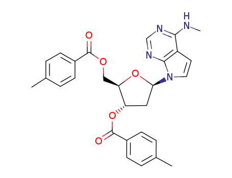 7-<2'-deoxy-3',5'-di-O-(p-toluoyl)-β-D-erythro-pentofuranosyl>-4-(methylamino)-7H-pyrrolo<2,3-d>pyrimidine