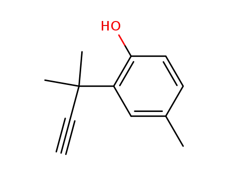 Phenol, 2-(1,1-dimethyl-2-propynyl)-4-methyl-
