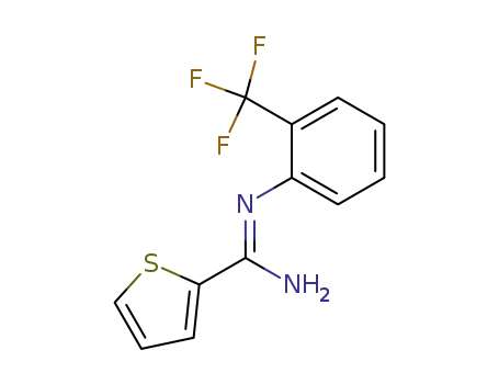 Molecular Structure of 145226-13-7 (2-Thiophenecarboximidamide, N-[2-(trifluoromethyl)phenyl]-)
