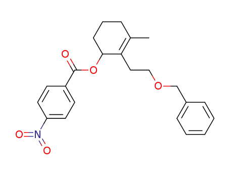 Molecular Structure of 110526-15-3 (2-Cyclohexen-1-ol, 3-methyl-2-[2-(phenylmethoxy)ethyl]-,
4-nitrobenzoate)