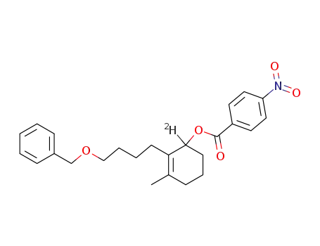 Molecular Structure of 110545-33-0 (2-(4-benzyloxybutyl)-1-deuterio-3-methyl-2-cyclohexenyl p-nitrobenzoate)