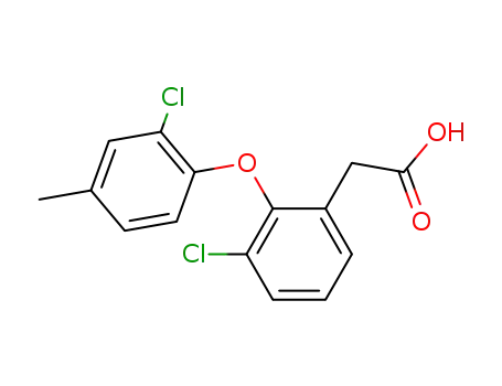 Molecular Structure of 86308-73-8 ([3-Chloro-2-(2-chloro-4-methyl-phenoxy)-phenyl]-acetic acid)