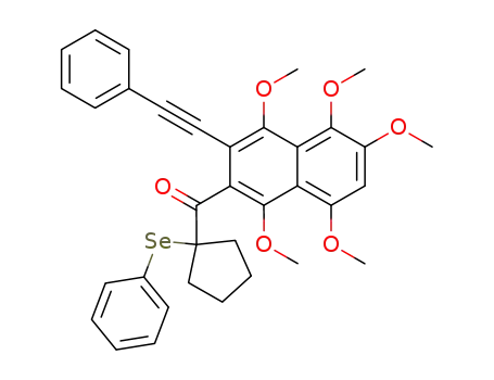 <1,4,5,6,8-pentamethoxy-3-(phenylethynyl)-2-naphthyl>-<1-(phenylseleno)cyclopentyl>methanone
