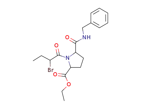 Proline, 1-(2-bromo-1-oxobutyl)-5-[[(phenylmethyl)amino]carbonyl]-,
ethyl ester