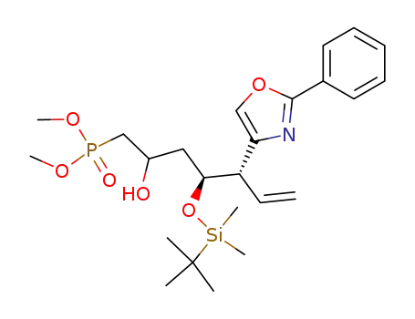 Phosphonic acid,
[4-[[(1,1-dimethylethyl)dimethylsilyl]oxy]-2-hydroxy-5-(2-phenyl-4-oxazolyl
)-6-heptenyl]-, dimethyl ester