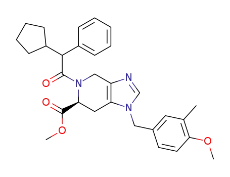 (S)-5-(2-Cyclopentyl-2-phenyl-acetyl)-1-(4-methoxy-3-methyl-benzyl)-4,5,6,7-tetrahydro-1H-imidazo[4,5-c]pyridine-6-carboxylic acid methyl ester