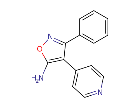 Molecular Structure of 96129-34-9 (3-Phenyl-4-pyridin-4-yl-isoxazol-5-ylamine)