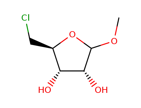 methyl 5-deoxy-5-chloro-D-ribofuranoside