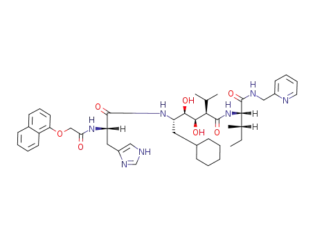 (2R,3R,4R,5S)-6-cyclohexyl-3,4-dihydroxy-5-[[(2S)-3-(1H-imidazol-5-yl)-2-[(2-naphthalen-1-yloxyacetyl)amino]propanoyl]amino]-N-[(2S,3S)-3-methyl-1-oxo-1-(pyridin-2-ylmethylamino)pentan-2-yl]-2-propan-2-ylhexanamide