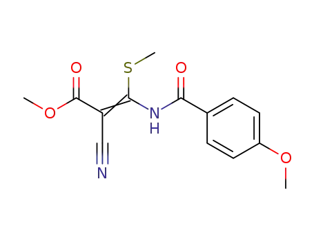 2-Propenoic acid,
2-cyano-3-[(4-methoxybenzoyl)amino]-3-(methylthio)-, methyl ester