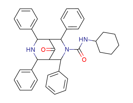 N-cyclohexyl-9-oxo-2,4,6,8-tetra(phenyl)-3,7-diazabicyclo[3.3.1]nonane-7-carboxamide