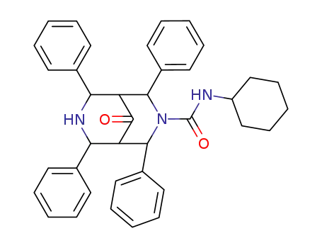 Molecular Structure of 82058-28-4 (N-cyclohexyl-9-oxo-2,4,6,8-tetraphenyl-3,7-diazabicyclo[3.3.1]nonane-3-carboxamide)
