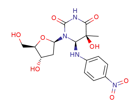(5S,6S)-cis-(+)-5-hydroxy-6-(p-nitrophenylamino)-5,6-dihydro-6-thymidyne