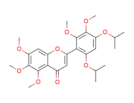 Molecular Structure of 111786-45-9 (4H-1-Benzopyran-4-one,
2-[2,3-dimethoxy-4,6-bis(1-methylethoxy)phenyl]-5,6,7-trimethoxy-)