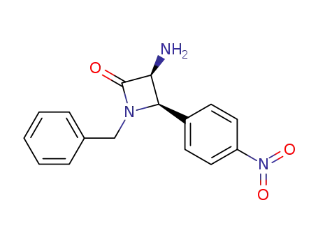2-Azetidinone, 3-amino-4-(4-nitrophenyl)-1-(phenylmethyl)-, cis-