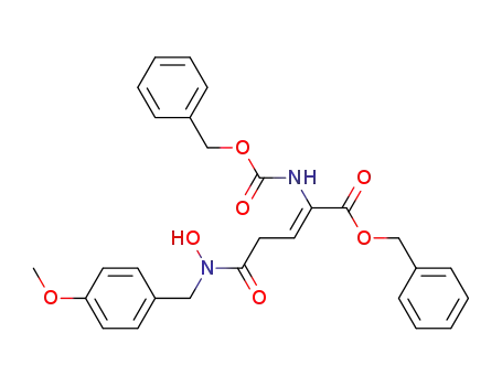 N-benzyloxycarbonyl-α-benzyl-(Z)-α,β-dehydroglutamic-γ-N-(p-methoxybenzyl)hydroxamic acid