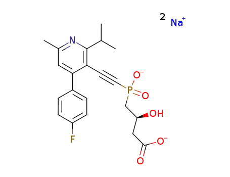 (S)-4-[[[4-(4-Fluorophenyl)-6-methyl-2-(1-methylethyl)-3-pyridinyl]ethynyl]hydroxyphosphinyl]-3-hydroxybutanoic acid, disodium salt