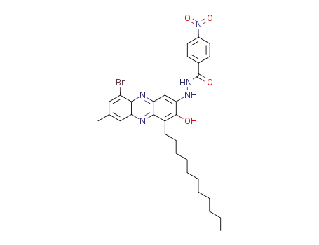 Benzoic acid, 4-nitro-,
2-(9-bromo-3-hydroxy-7-methyl-4-undecyl-2-phenazinyl)hydrazide