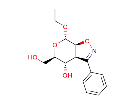 Ethyl-2,3-didesoxy-4',5'-dihydro-3'-phenyl-α-D-manno-hexopyranosido<3,2-d>isoxazol