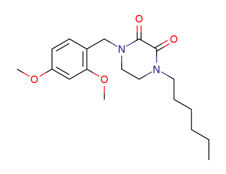 2,3-Piperazinedione, 1-((2,4-dimethoxyphenyl)methyl)-4-hexyl-