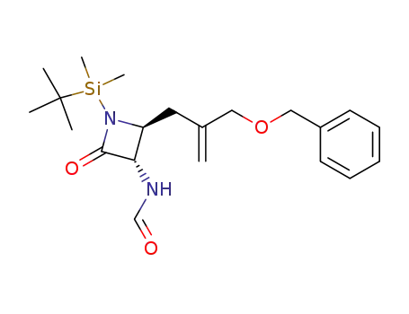(3S,4S)-4-(2-benzyloxymethyl-2-propenyl)-1-tert-butylidmethylsilyl-3-formylamino-2-azetidinone