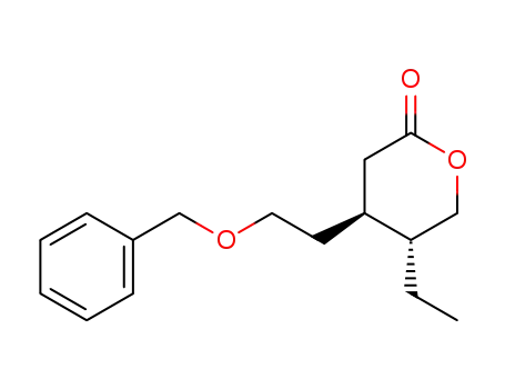 Molecular Structure of 123001-21-8 ((+)-(4S,5R)-4-(2-Benzyloxyethyl)-5-ethyl-3,4,5,6-tetrahydro-2-pyrone)