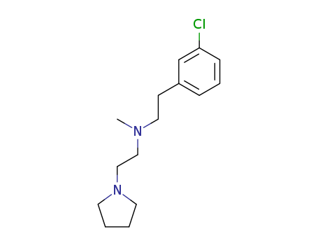 Molecular Structure of 138356-46-4 (1-Pyrrolidineethanamine, N-[2-(3-chlorophenyl)ethyl]-N-methyl-)