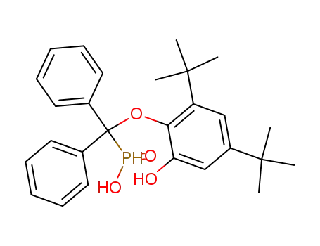 Molecular Structure of 89291-11-2 (Phosphinic acid,
[[2,4-bis(1,1-dimethylethyl)-6-hydroxyphenoxy]diphenylmethyl]-)